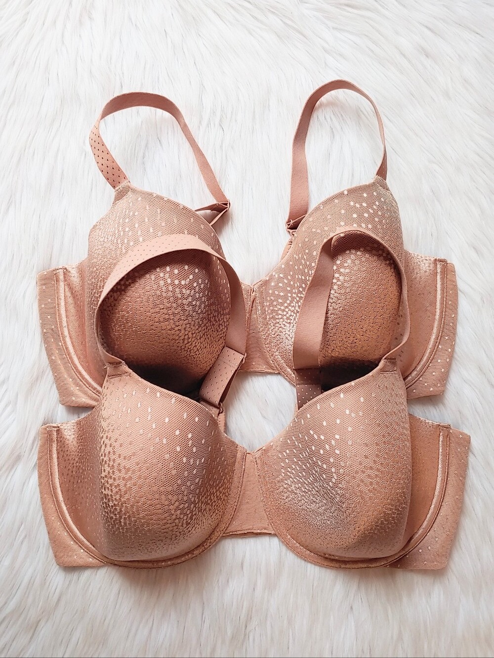 Wacoal Back Appeal Lightly-Lined Tan/ Beige T-Shirt Bras, 40G (~40DDDD)